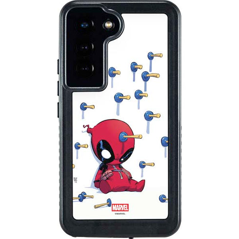 Marvel Deadpool Babypool Playing Galaxy S24 Waterproof Case